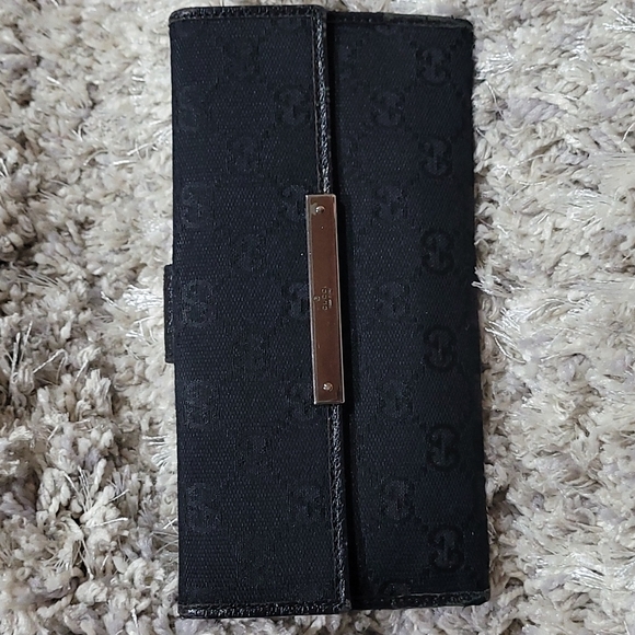 Gucci Wallet Purse GG Black Wallet - Picture 1 of 16